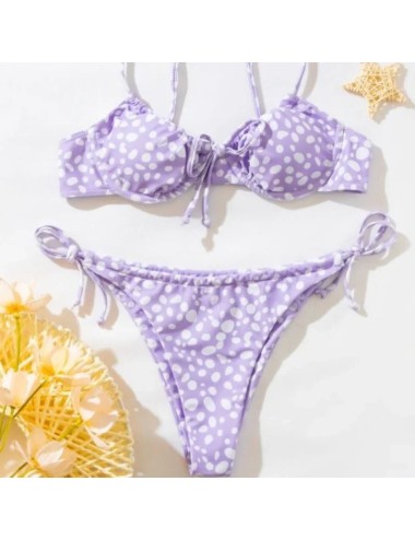 Dwuczęściowy strój kąpielowy bikini w kropki