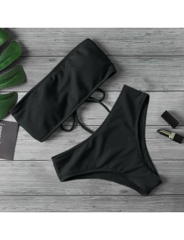 Dwuczęściowy strój kąpielowy bikini typu bandeau