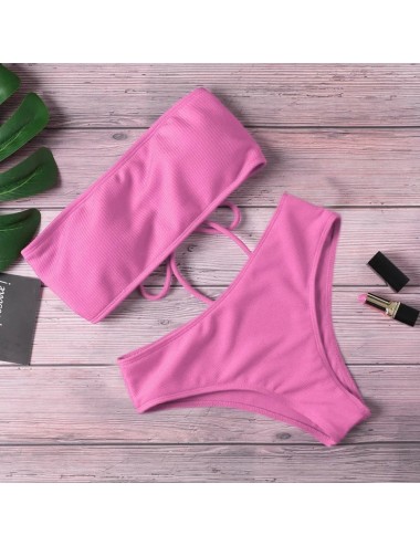 Dwuczęściowy strój kąpielowy bikini typu bandeau