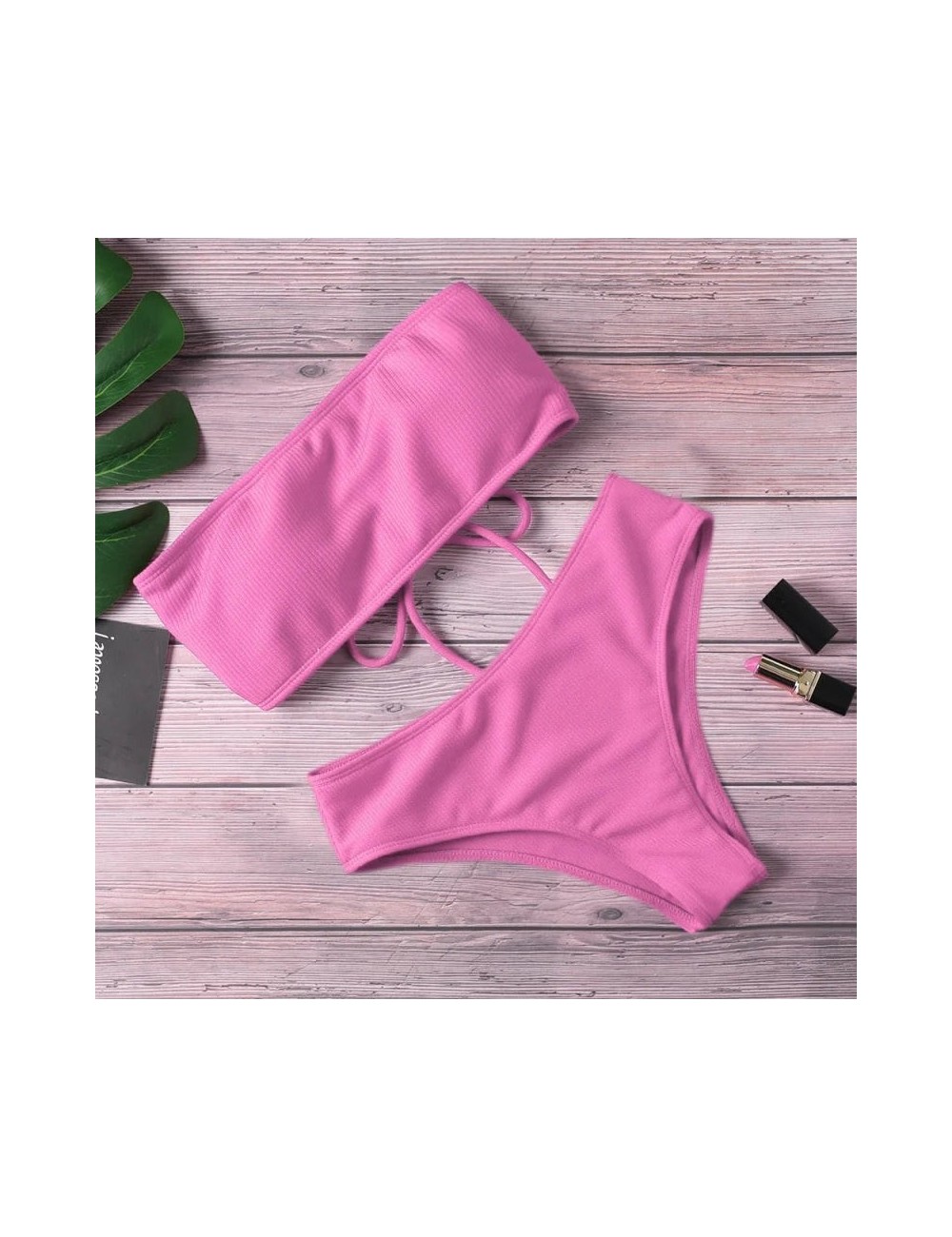 Dwuczęściowy strój kąpielowy bikini typu bandeau