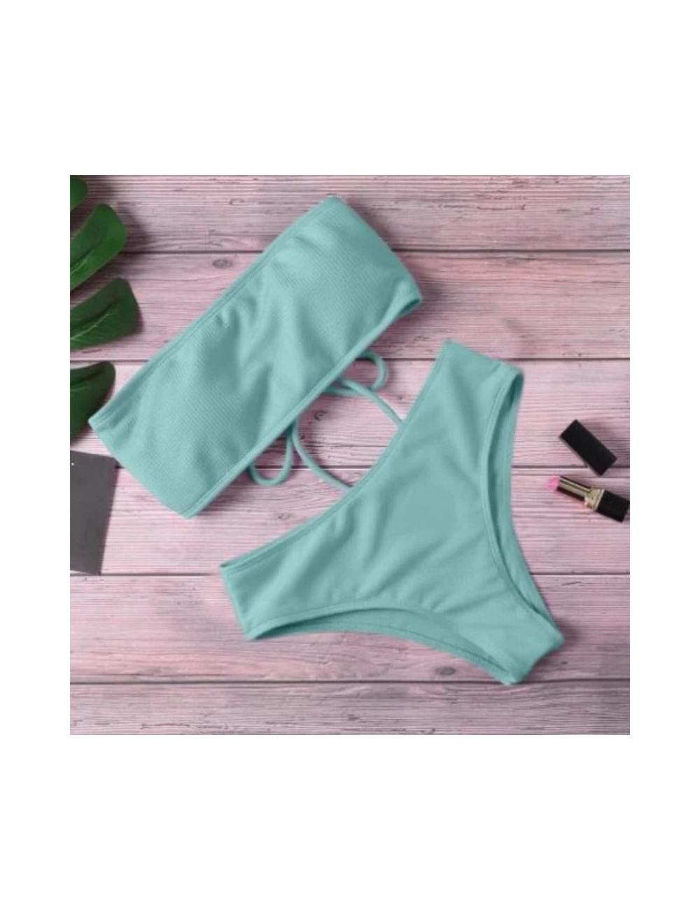 Dwuczęściowy strój kąpielowy bikini typu bandeau