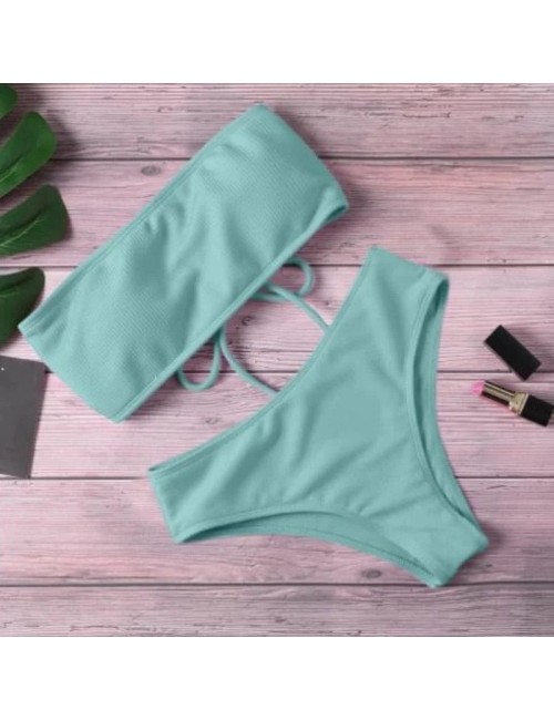 Dwuczęściowy strój kąpielowy bikini typu bandeau