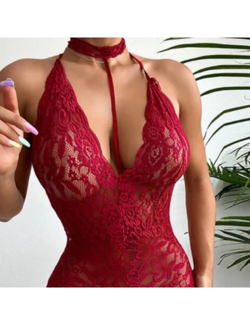 Body koronkowe z chokerem