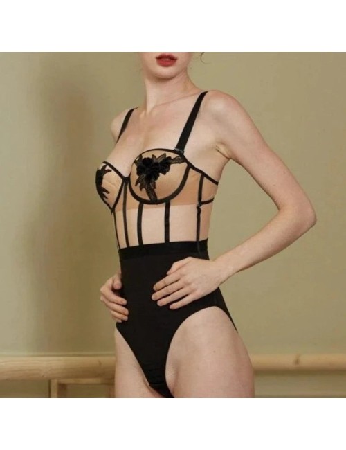 Body koronkowe z haftem