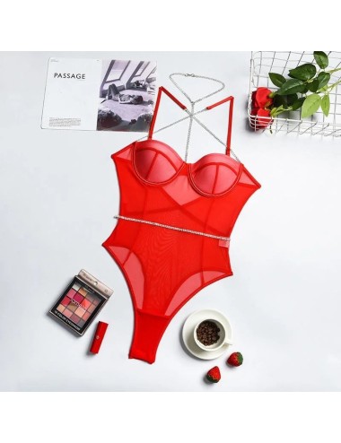 Body koronkowe z elementami w cyrkonie