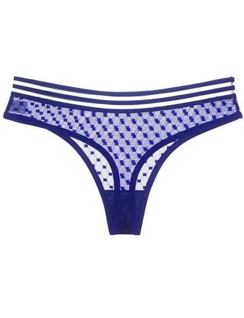 Koronkowe stringi z ozdobną gumką