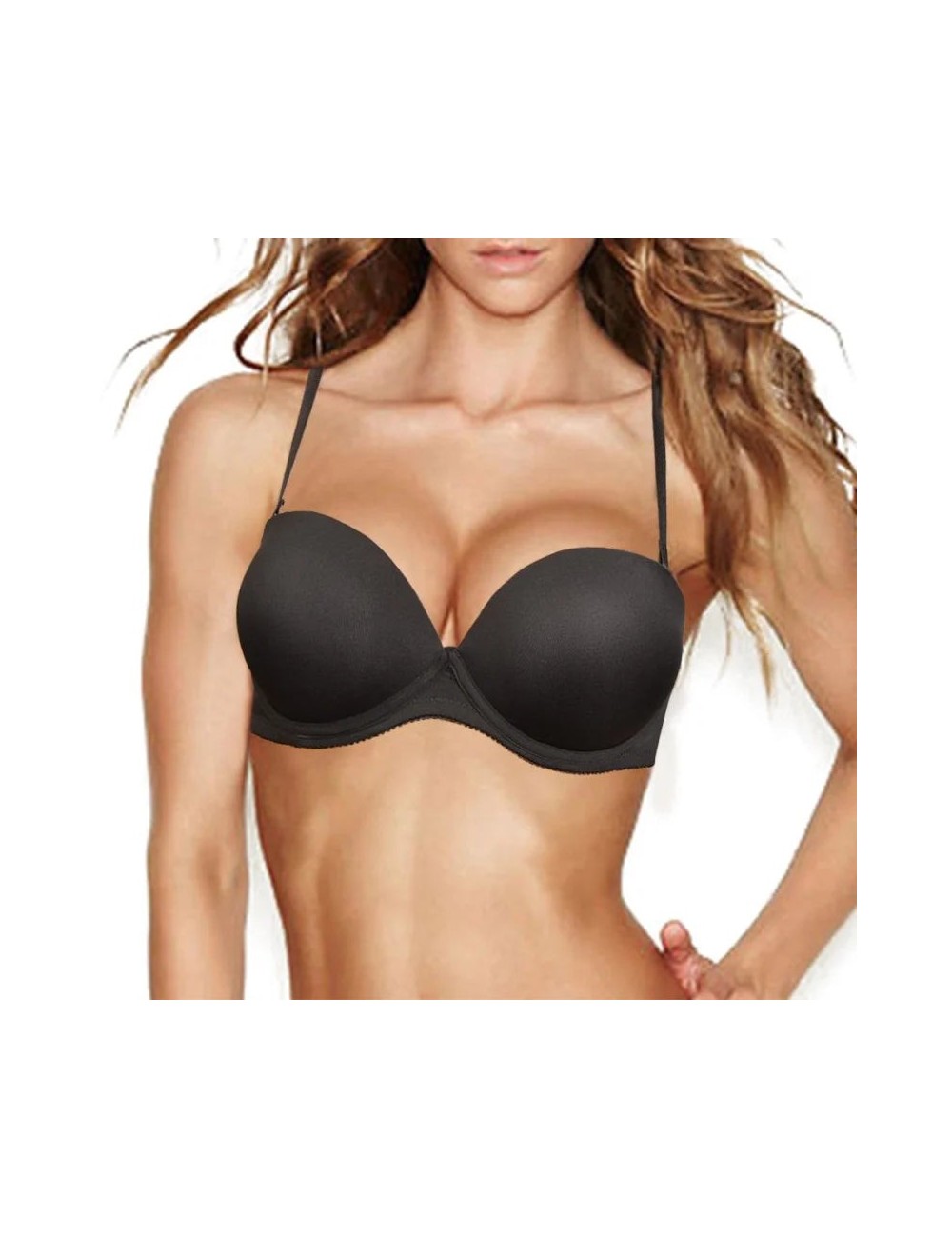Biustonosz bardotka z efektem push-up