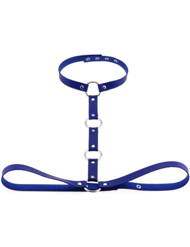 Skórzany harness do biustonosza