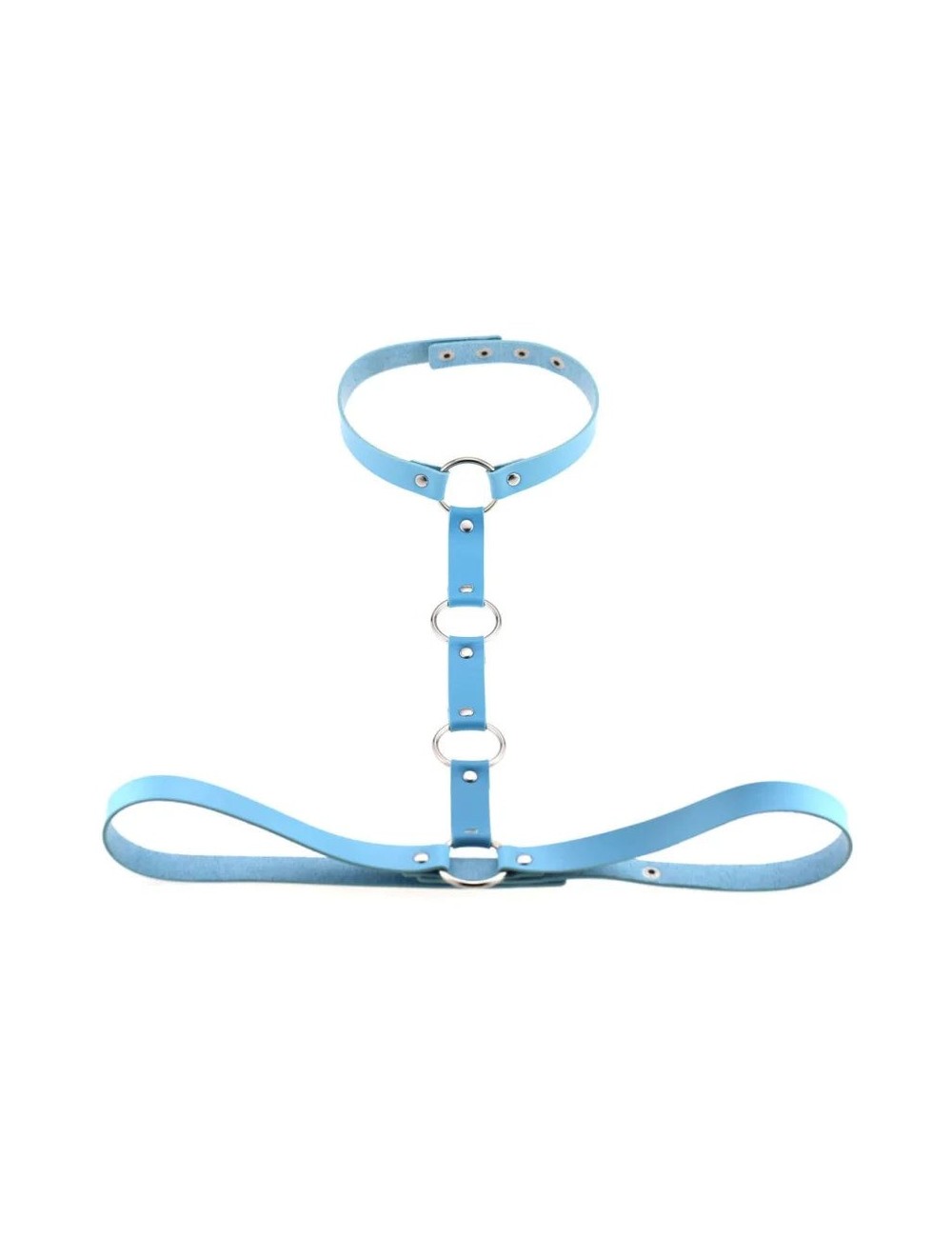 Skórzany harness do biustonosza