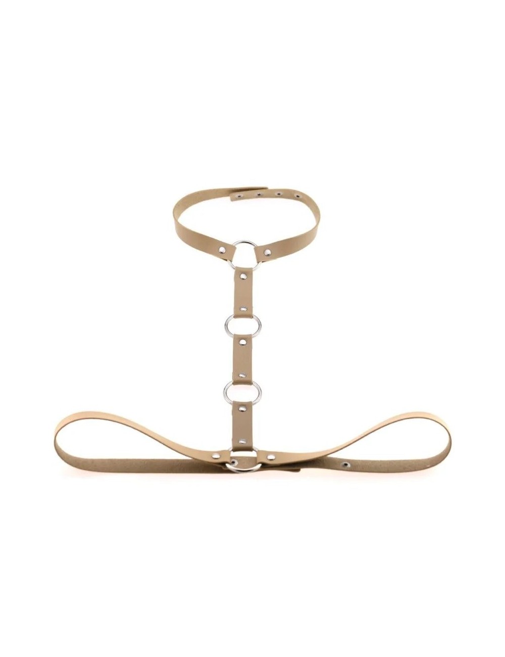 Skórzany harness do biustonosza