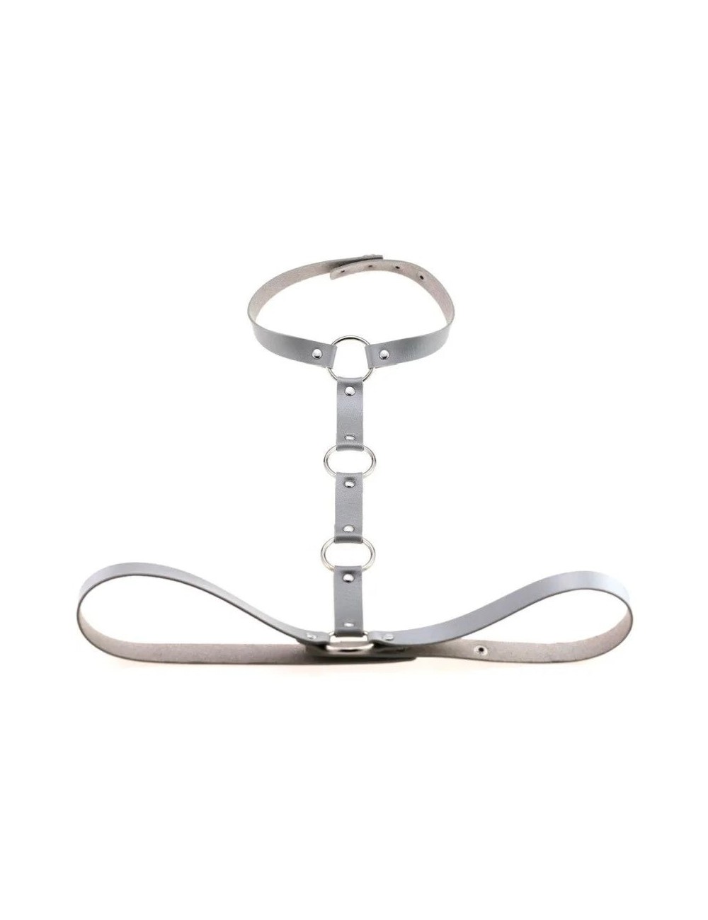 Skórzany harness do biustonosza