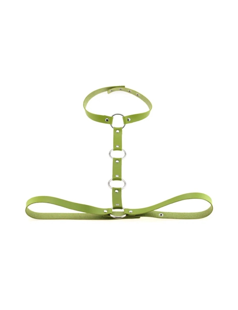 Skórzany harness do biustonosza