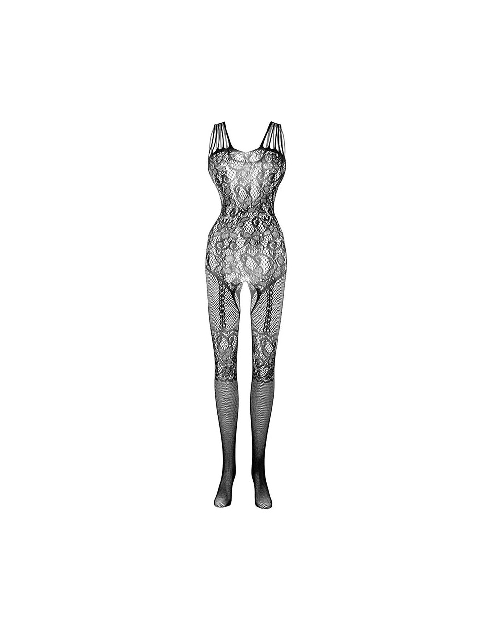 Bodystocking z ozdobnymi ramiączkami