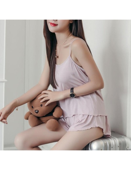 Klasyczna piżama damska na ramiączkach