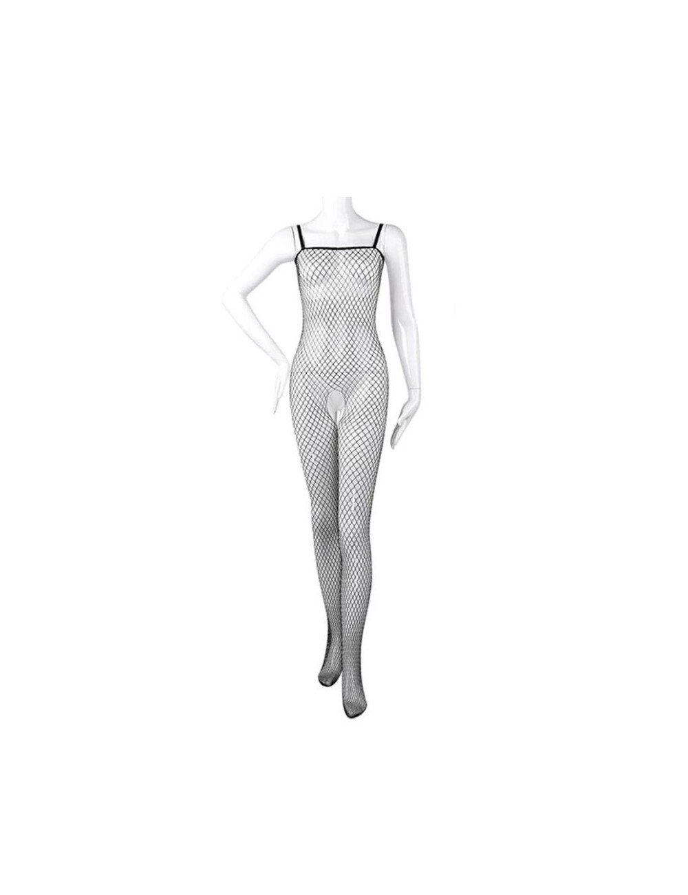 Siateczkowe bodystocking z ramiączkami