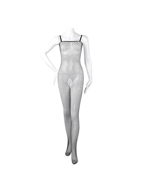 Siateczkowe bodystocking z ramiączkami