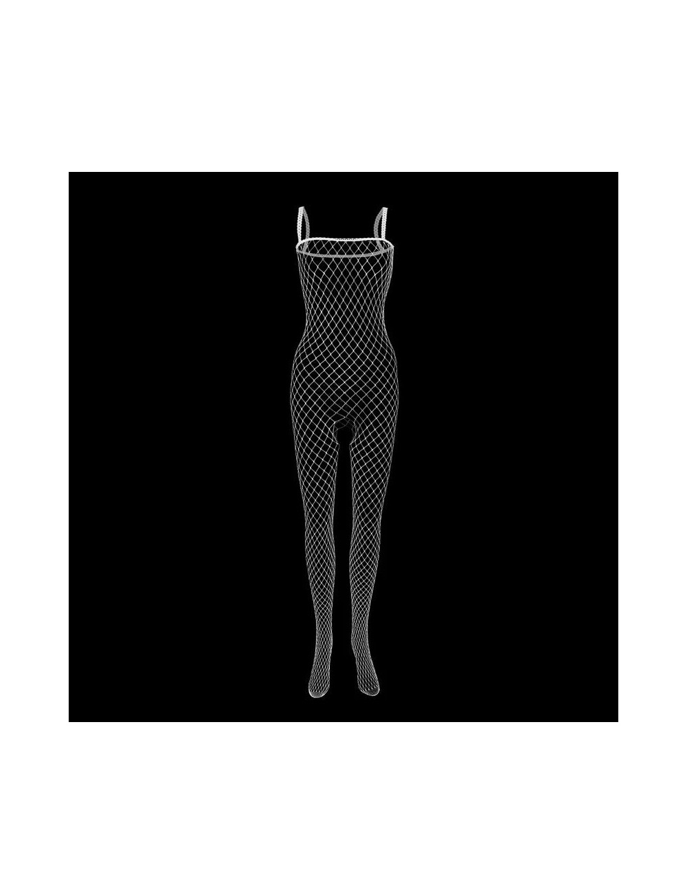 Siateczkowe bodystocking z ramiączkami