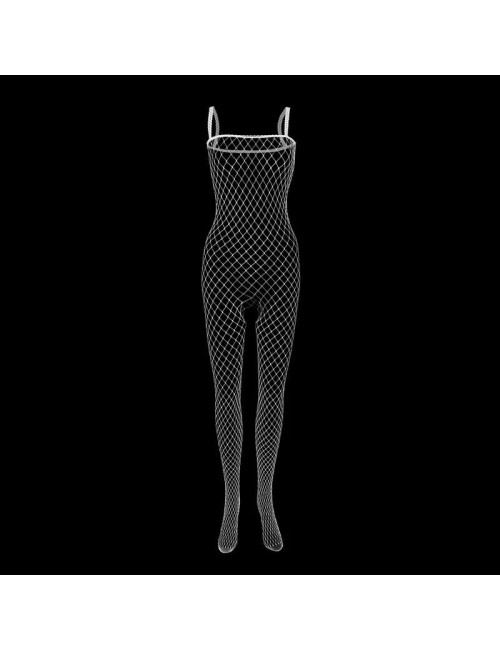 Siateczkowe bodystocking z ramiączkami